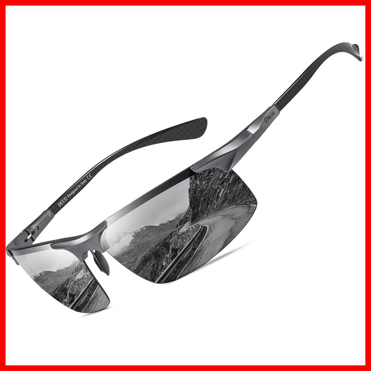 DUCO] サングラス メンズ 大きいサイズ 偏光 サングラス