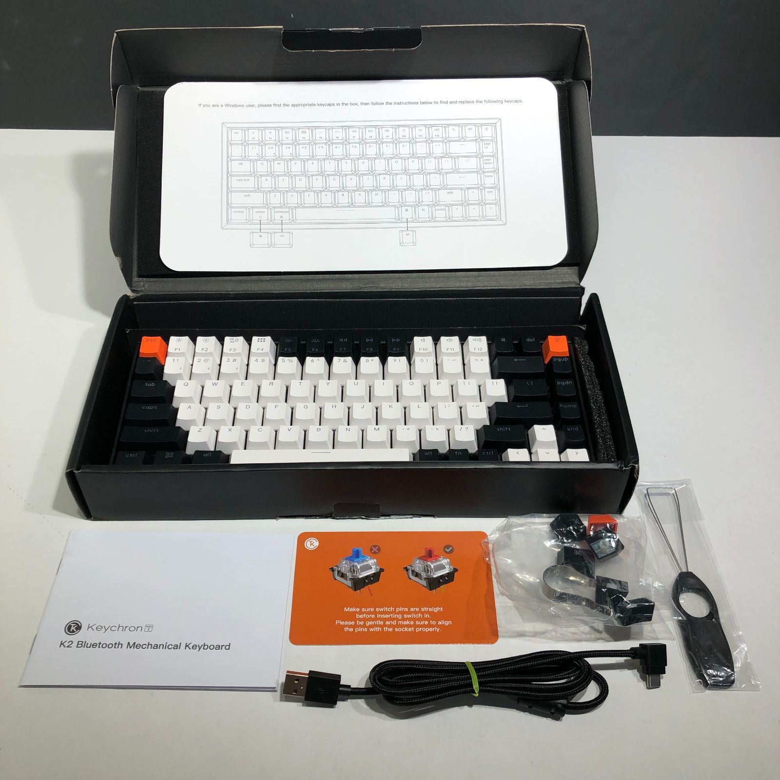 【城東65-035】Keychron K2 Version2 キークロン メカニカルキーボード K2-A3H-US 茶軸