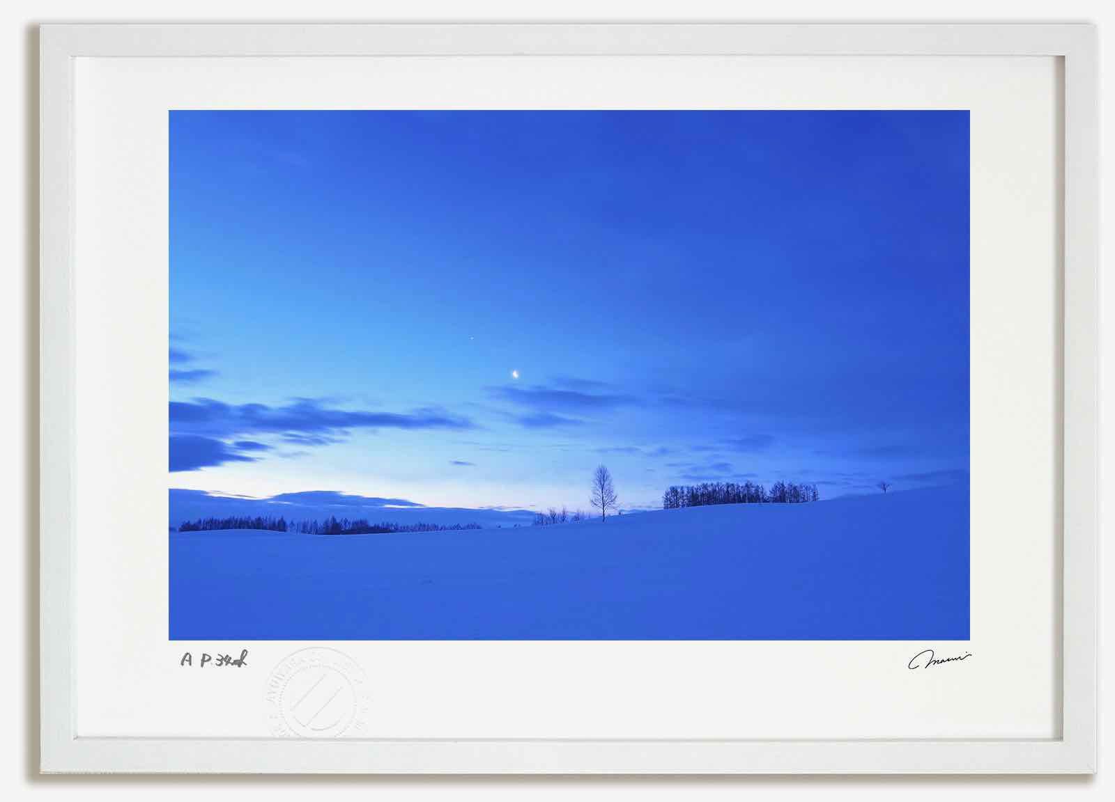 アートフォト 絵画 日の出前5 高橋真澄|インテリア 額入り 額装込 風景画 油絵 ポスター アート アートパネル リビング 玄関 プレゼント モダン アートフレーム 飾る Mサイズ おしゃれ 壁掛け 絵