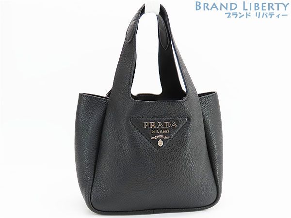 超美品】プラダ PRADA ヴィッテロダイノソフトレザー ミニトートバッグ ミニ ハンドバッグ ブラック レザー 1BA349 - メルカリ