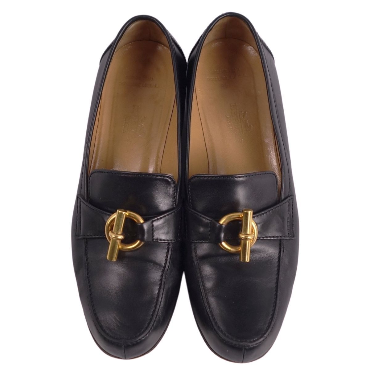 【美品】エルメス モカシン グレナン ローファー バイカラー シェーヌダンクル 美品】エルメス モカシン グレナン ローファー バイカラー