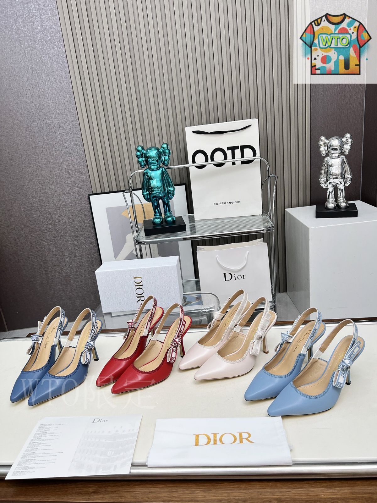 Dior リボンサンダル　バーガンディ ベルベット Dior リボンサンダル バーガンディ ベルベット レディース