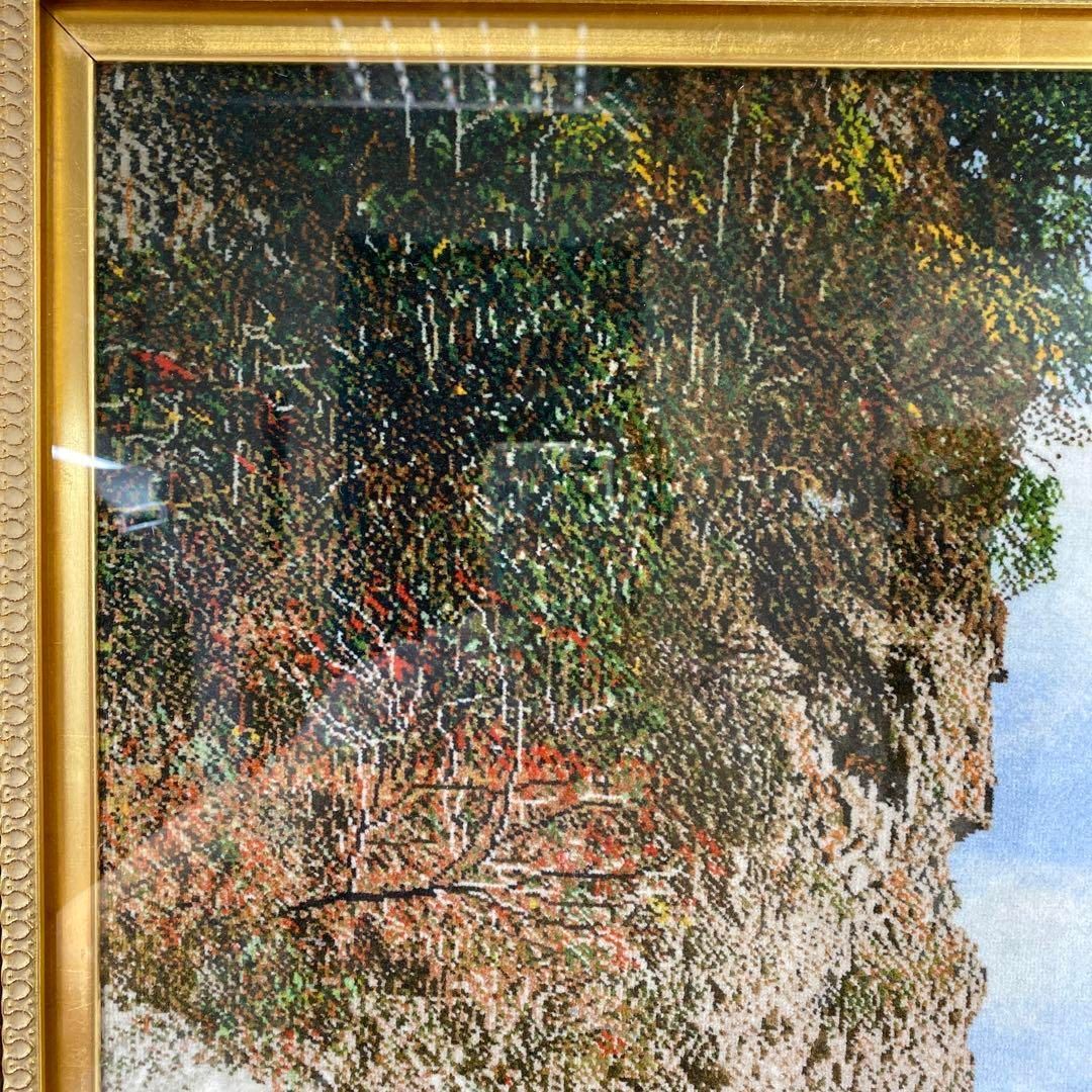 スチファ選品シリーズ　タブリーズ工房サイン有　ウールペルシャ絨毯額　箱付トトカ スチファ選品シリーズ タブリーズ工房サイン有 ウールペルシャ