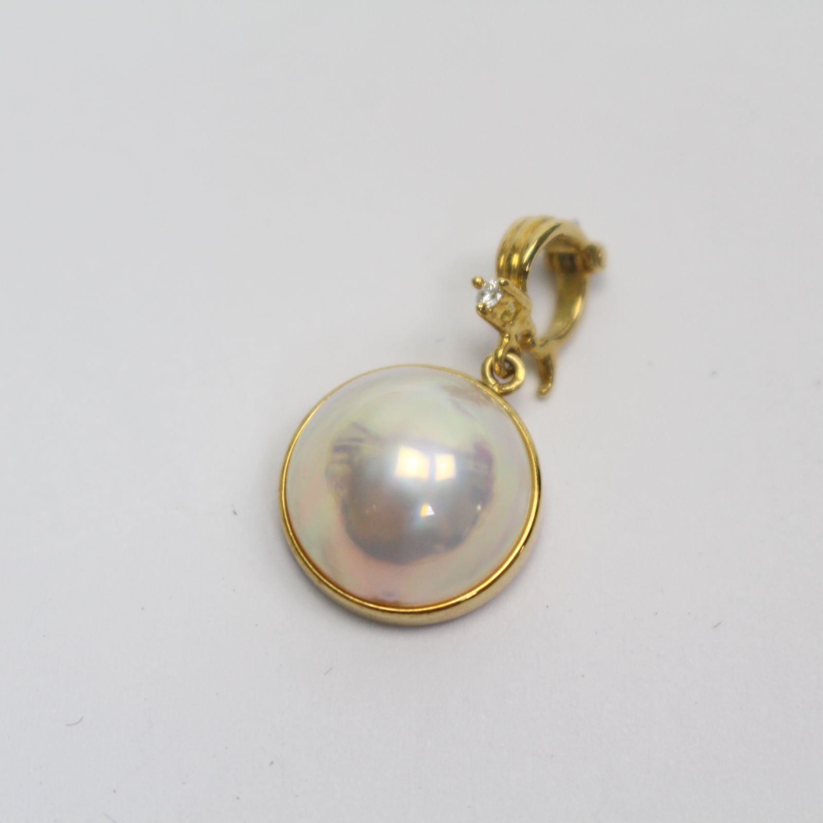 719)【美品】田崎真珠 ネックレストップ K18 ダイヤモンド 0.01