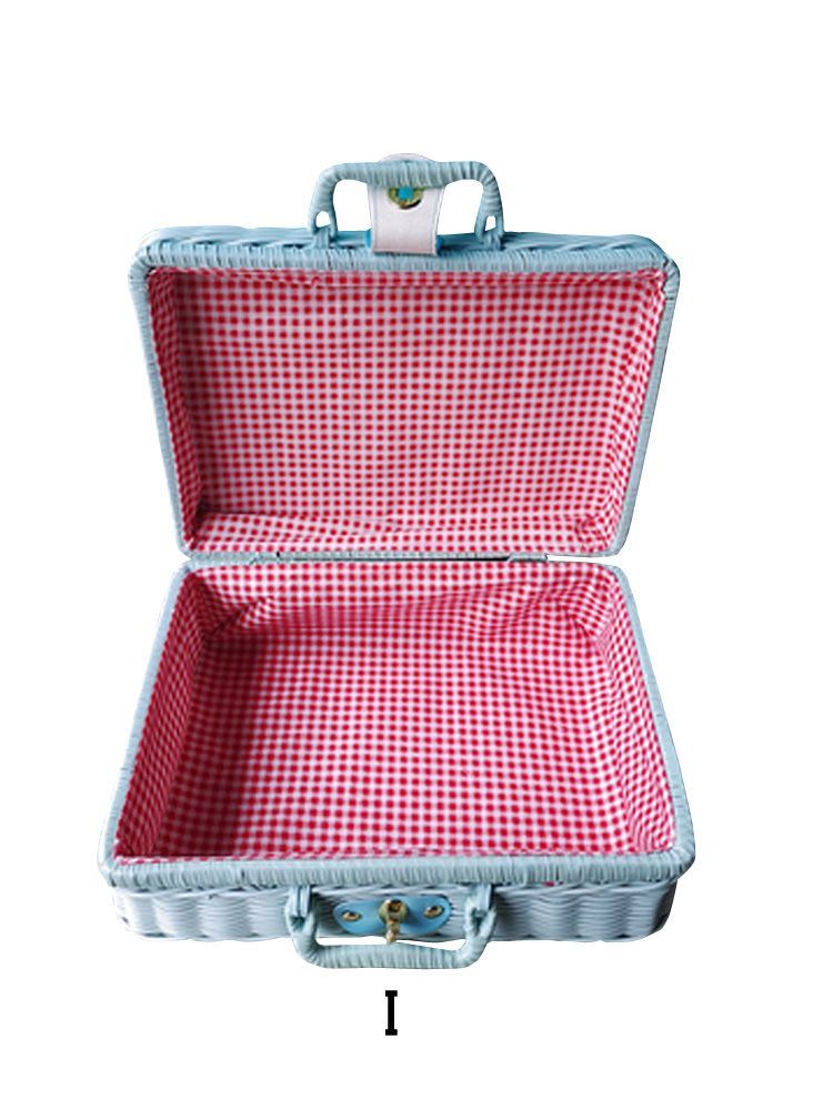 新品 バスケット トランク ケース 持ち運び 編みかご カゴ かわいい