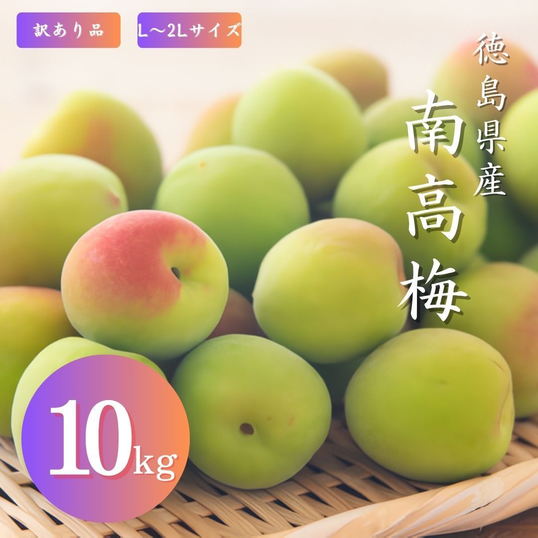 徳島県産 南高梅 10kg 訳あり 梅酒・梅干しに最適 - メルカリ