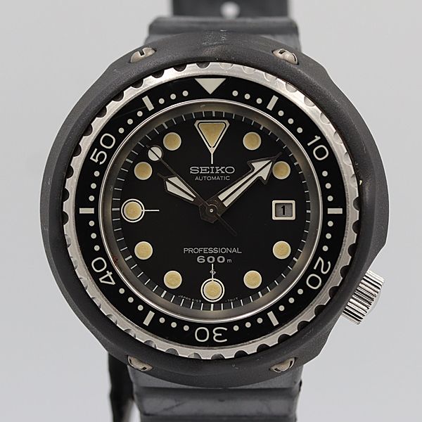 デッドストック級 箱付 稼働 良品 セイコー 6159-7010 プロフェッショナル600ｍ ツナ缶 デイト AT メンズ腕時計 NSY14470ABC 5060220 12PRT