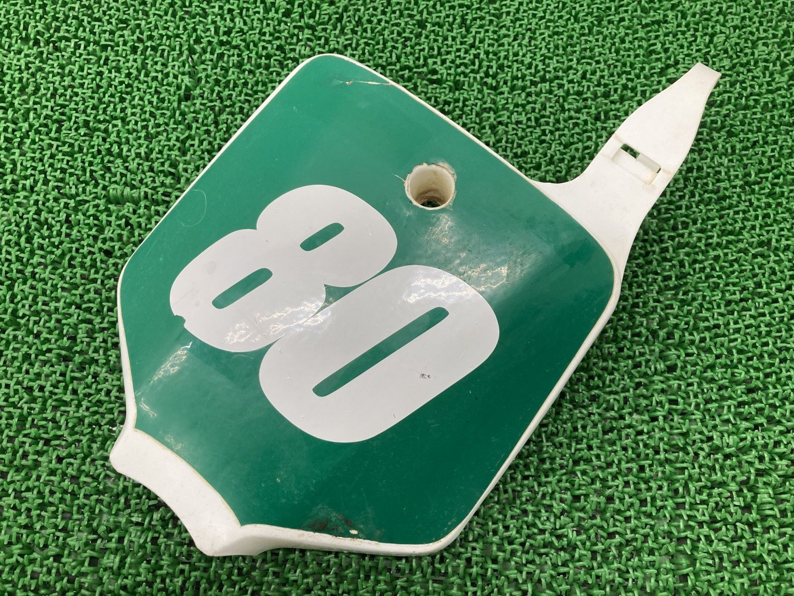 KLX110 KX65 ゼッケンプレート 白/緑 58029-1087 カワサキ 純正 バイク