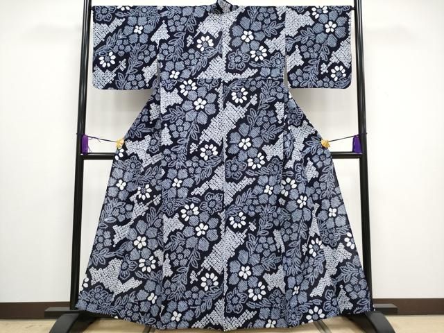 平和屋着物 上 夏物 浴衣 有松鳴海絞り 枝花文 綿 CYAA3021s5