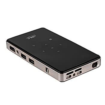 【中古】Acouto [ミニプロジェクター] 4K DLPマイクロプロジェクタ 2.4G WiFi 1000 8GBメモリ 電話制御ビデオプロジェクタ 3000