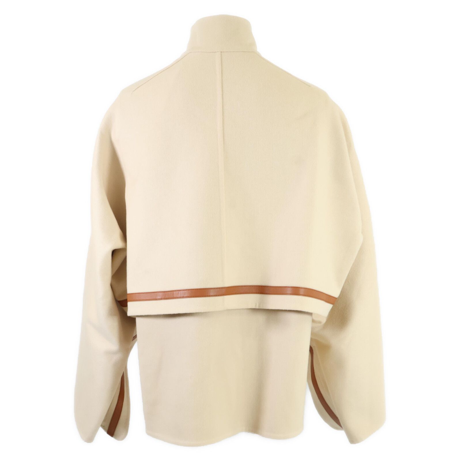 HERMES エルメス PALETOT ESPRIT CAPE カシミヤ ケープ コート 38  