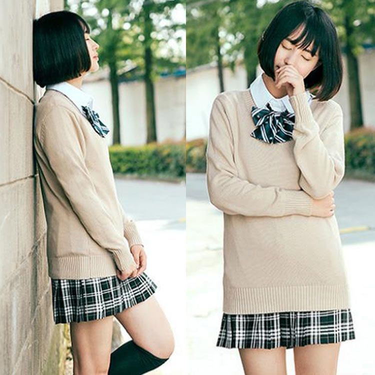 スクール セーター 制服 Vネック 綿 スクールセーター ニット