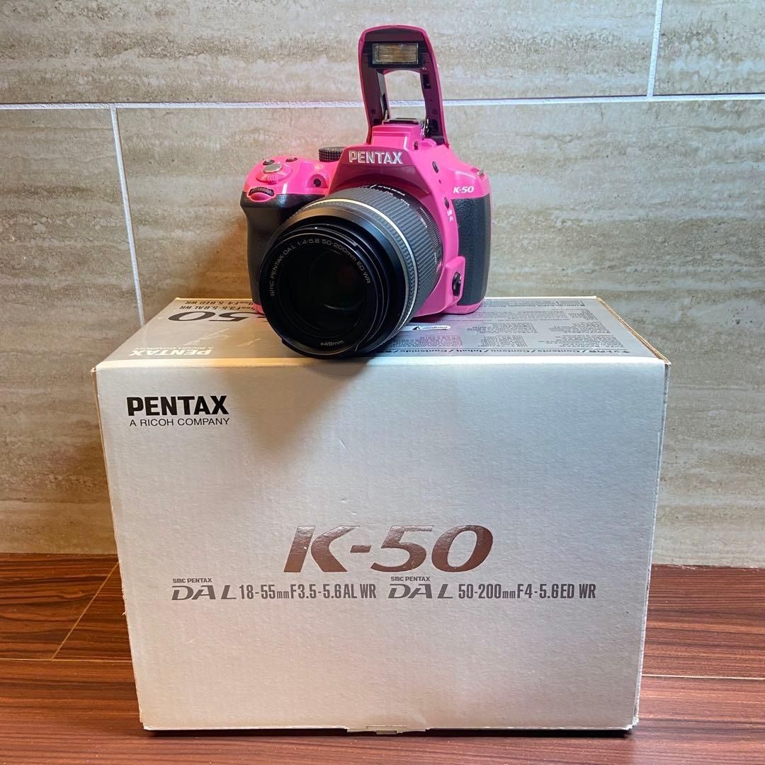 PENTAX K-50 ダブルズームキット ピンク ほぼ新品 4644 PENTAX K-50 ダブルズームキット ピンク ほぼ新品 4644 PENTAX K-50