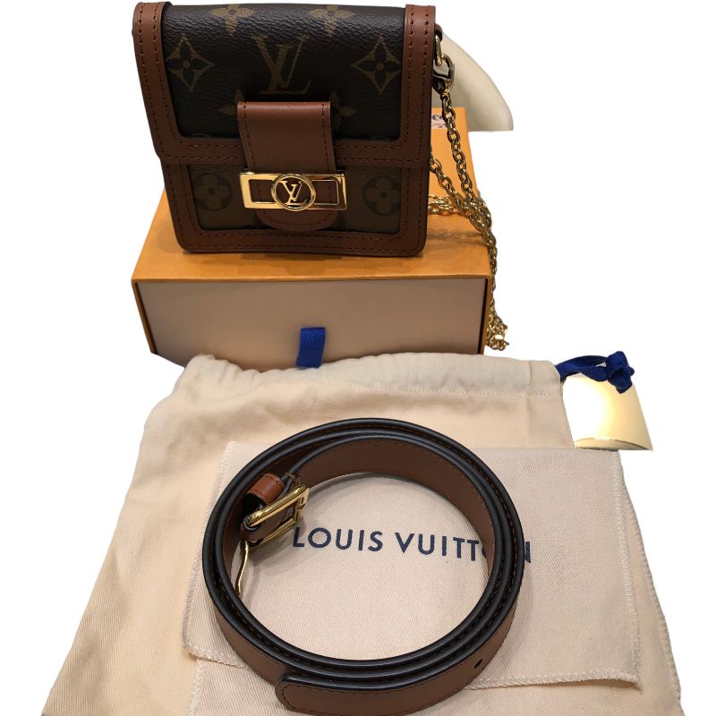 ルイ・ヴィトン LOUIS VUITTON バムバックドーフィーヌBB M44586 ブラウン モノグラムリバース レディース ウエストバッグ -  メルカリ