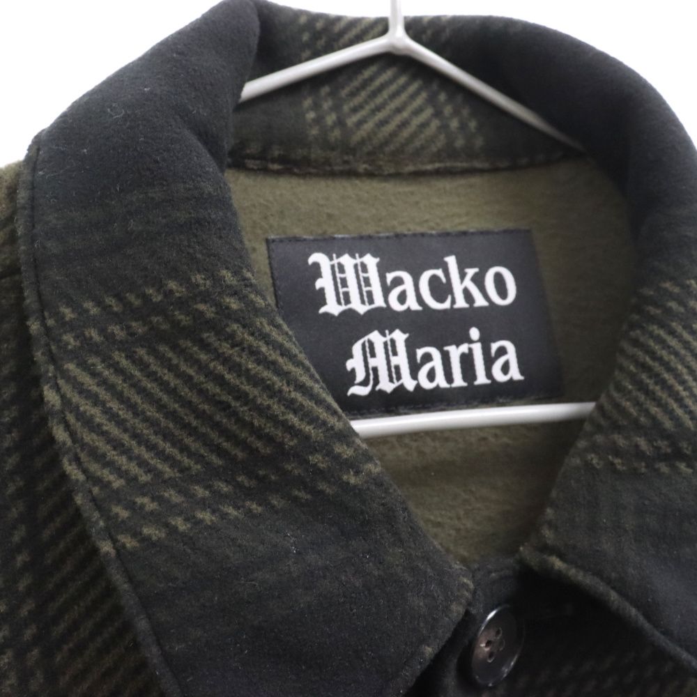WACKO MARIA (ワコマリア) 23AW CHECK FLEECE SHIRT チェックフリースシャツジャケット グリーン