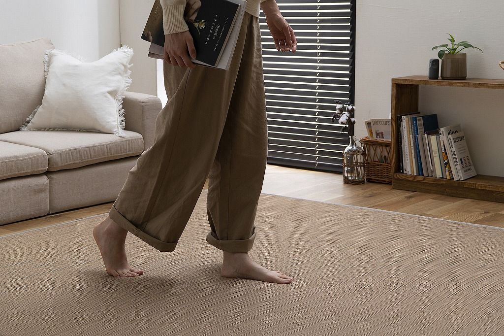 アイリスオーヤマ ラグ カーペット マット リバーシブル ベロア リバーシブルラグ ヘリンボーン×ドットベロア ブラウン K101932F IRIS OHYAMA