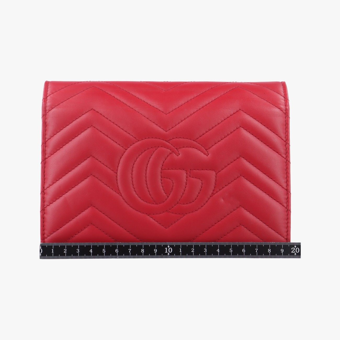 グッチGucciGGマーモントレッドレザー474575