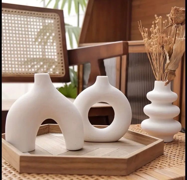 彫刻花瓶オブジェ　2点セット Georg Jensen ジョージジェンセン フラワーベース ステンレス