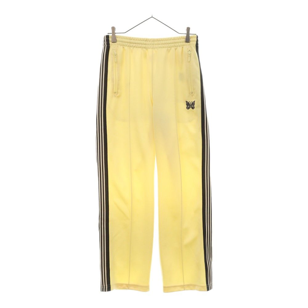 Needles (ニードルス) STUDIOUS別注 Track Pant-Poly Smooth MR444 パピヨン刺繍 サイドライン トラックパンツ イエロー