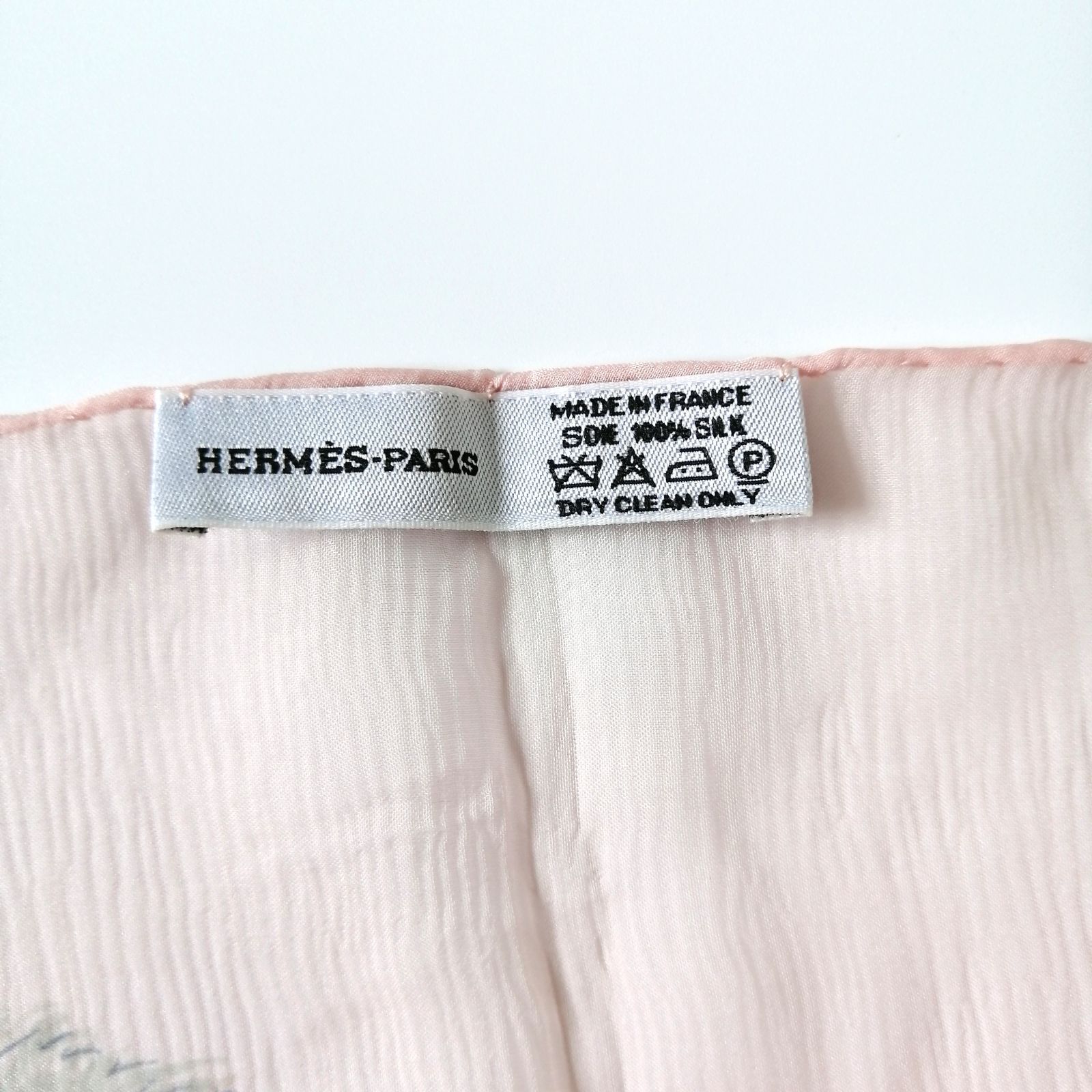 美品 エルメス HERMES ロングスカーフ シルクモスリン FLEURS et