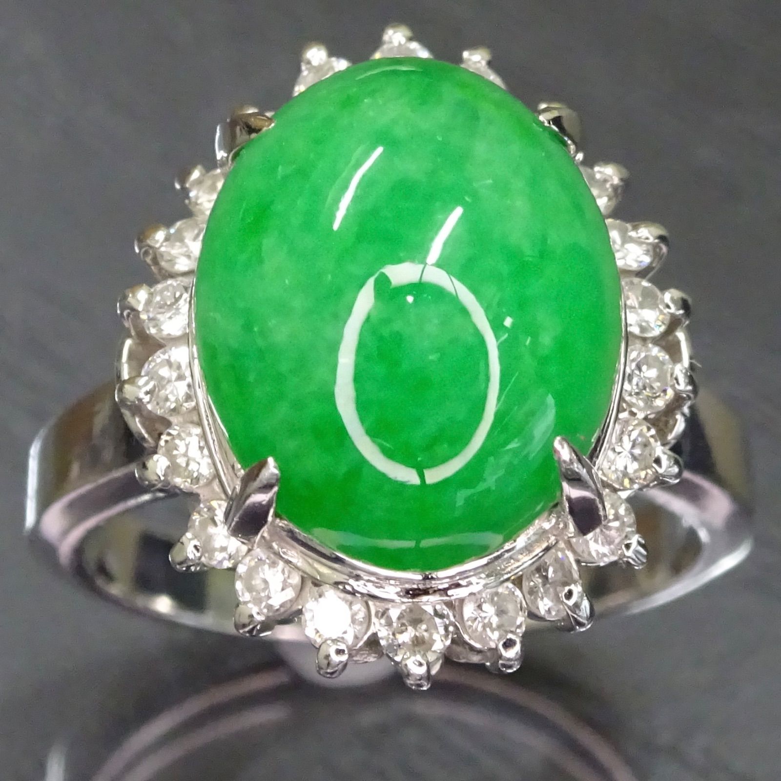 プラチナ pt900 超大粒 天然 翡翠 ヒスイ ひすい 6.14ct 天然 