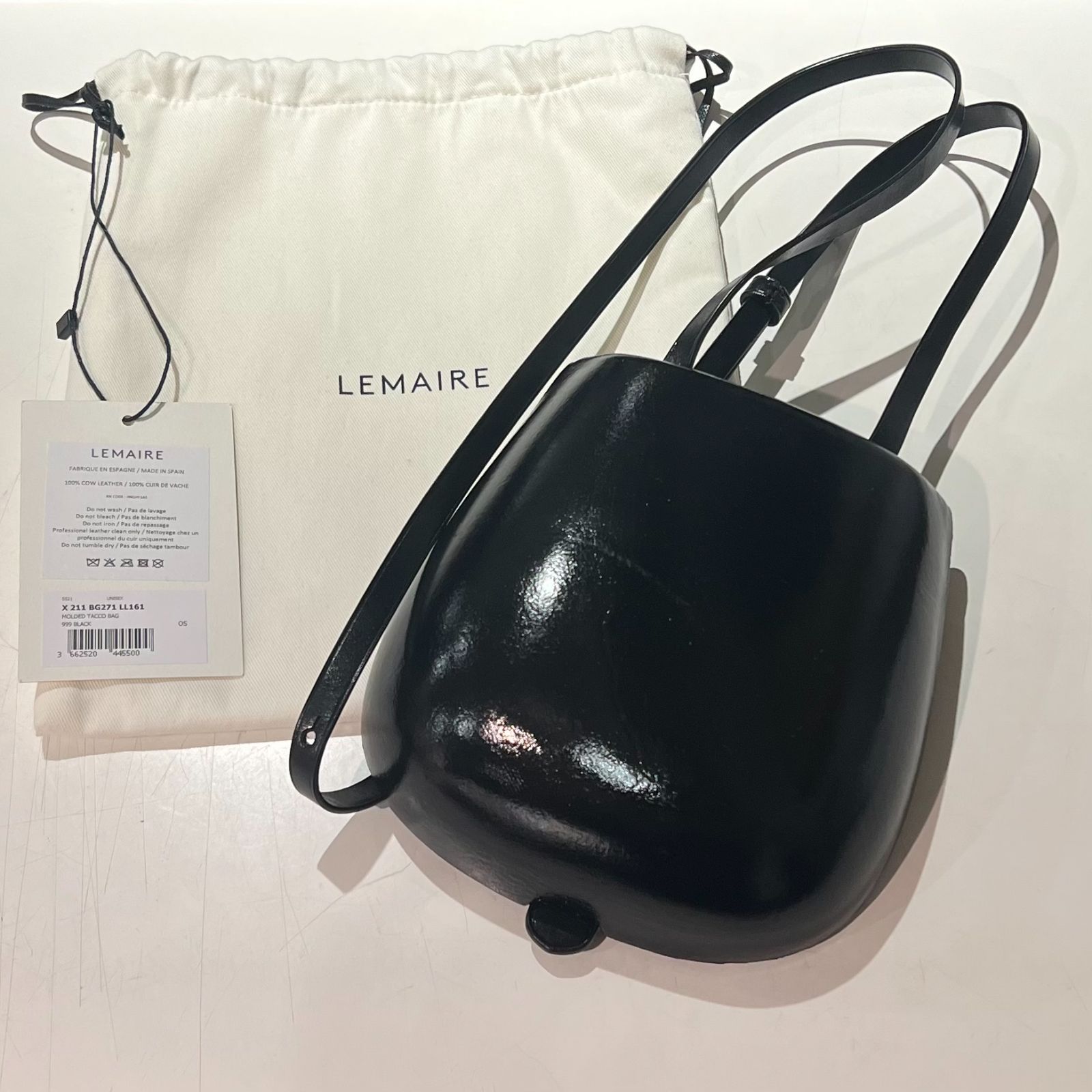 LEMAIRE　 ルメール　 MOLDED TACCO BAG X211 BG271 レザーバッグ ポーチ