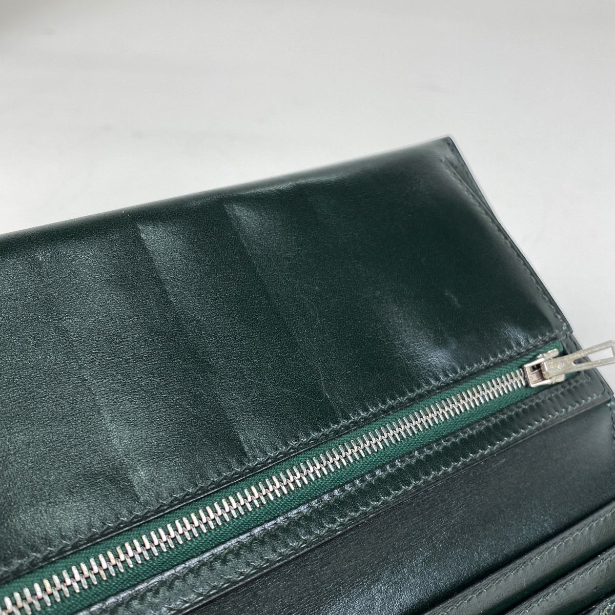 エルメス HERMES ベアン クラシック Hロゴ 長財布 ボックスカーフ