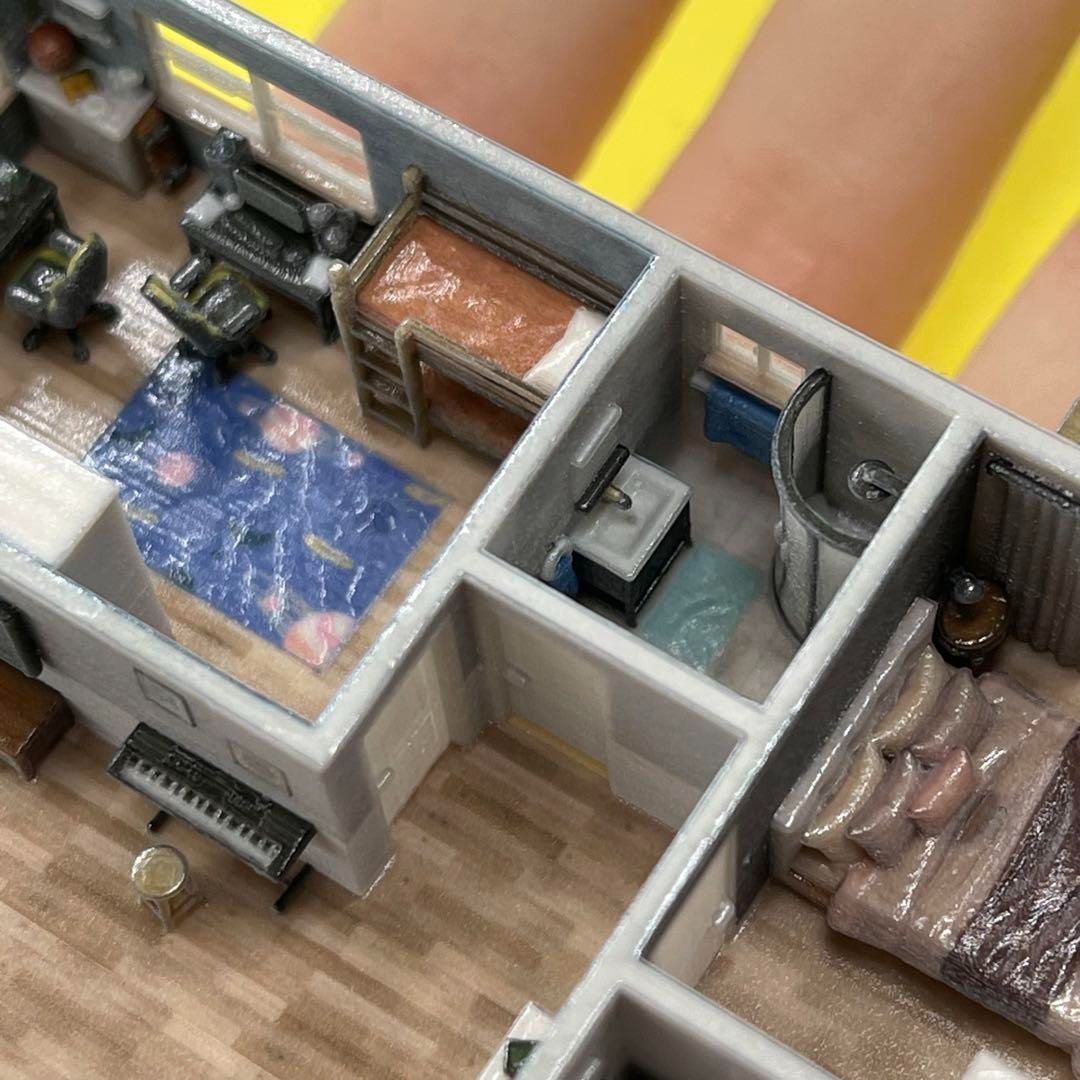 Nゲージ　マンション　ミニチュア　住宅模型　ジオラマ　フィギュア　1/64より小 Zゲージ 1/220 マンション ミニチュア フィギュア 1/64より小
