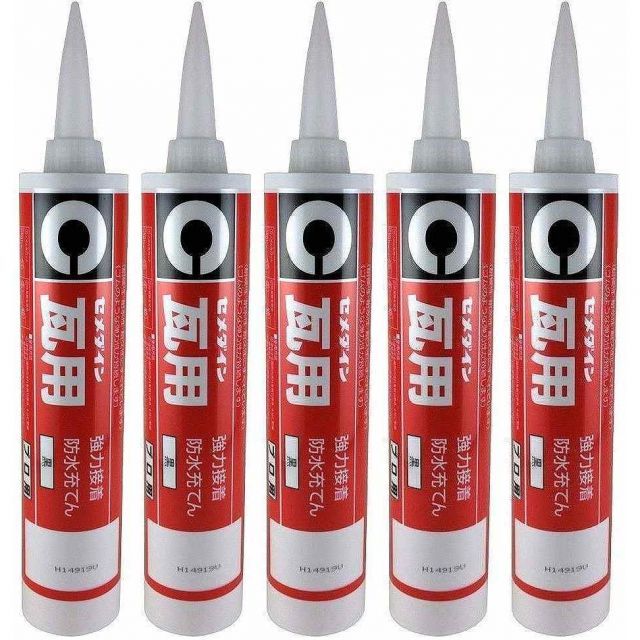 セメダイン - 瓦用 シリコンシーラント 黒 330ml - SR-080 5個セット