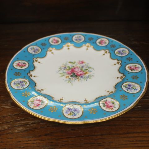 1874年頃 ミントン アンティークミントン 24.5cm ターコイズブルー