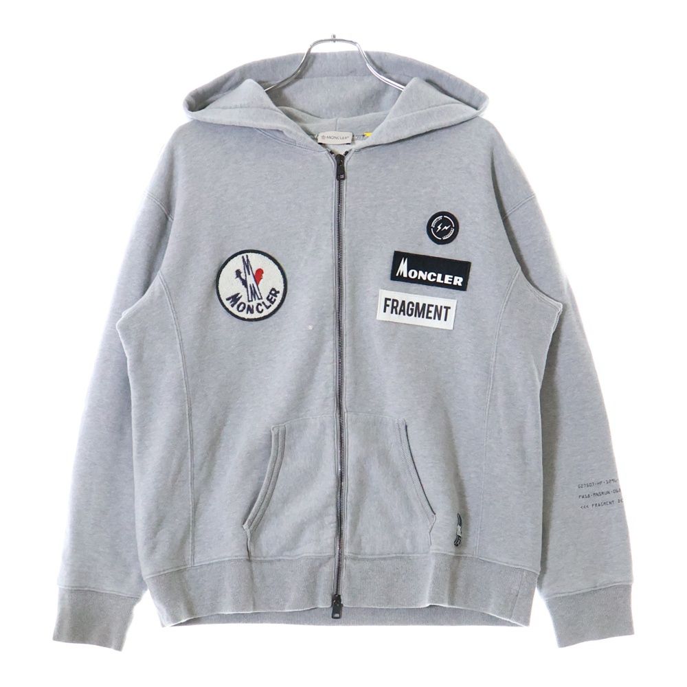 美品 MONCLER モンクレール パーカー 長袖 グレー ロゴ シンプル MONCLER (モンクレール) 18AW ×FRAGMENT DESIGN フラグメント