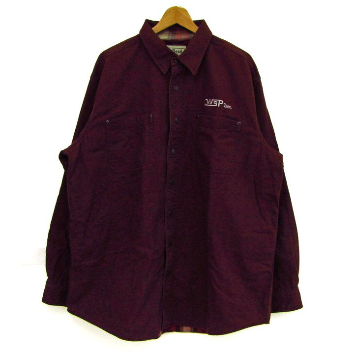 エルエルビーン 長袖シャツ ワークシャツ 大きいサイズ トップス メンズ XLサイズ ワインレッド L.L.Bean