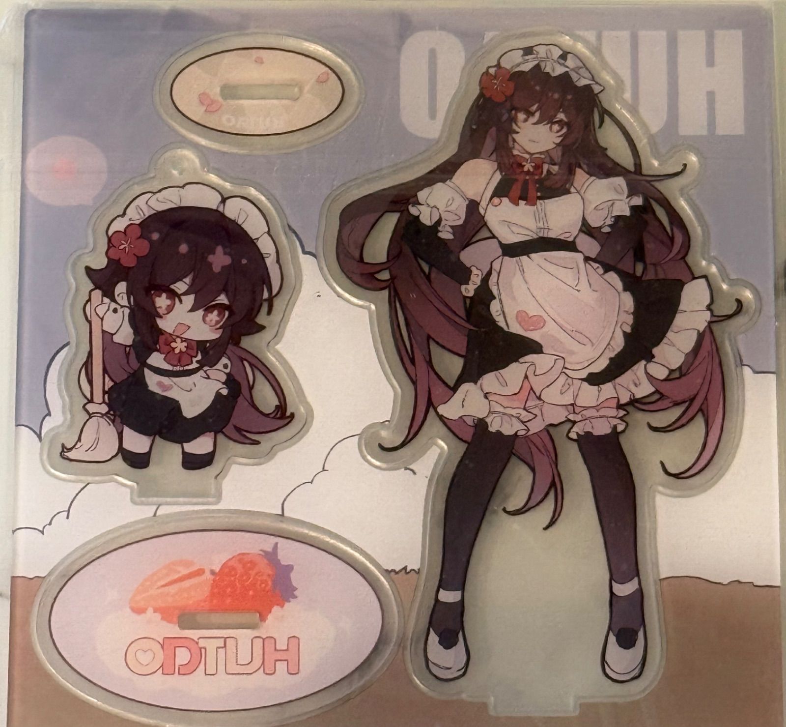 原神げんしん】 胡桃 アクリルスタンド フータオ メイド服 2点セット