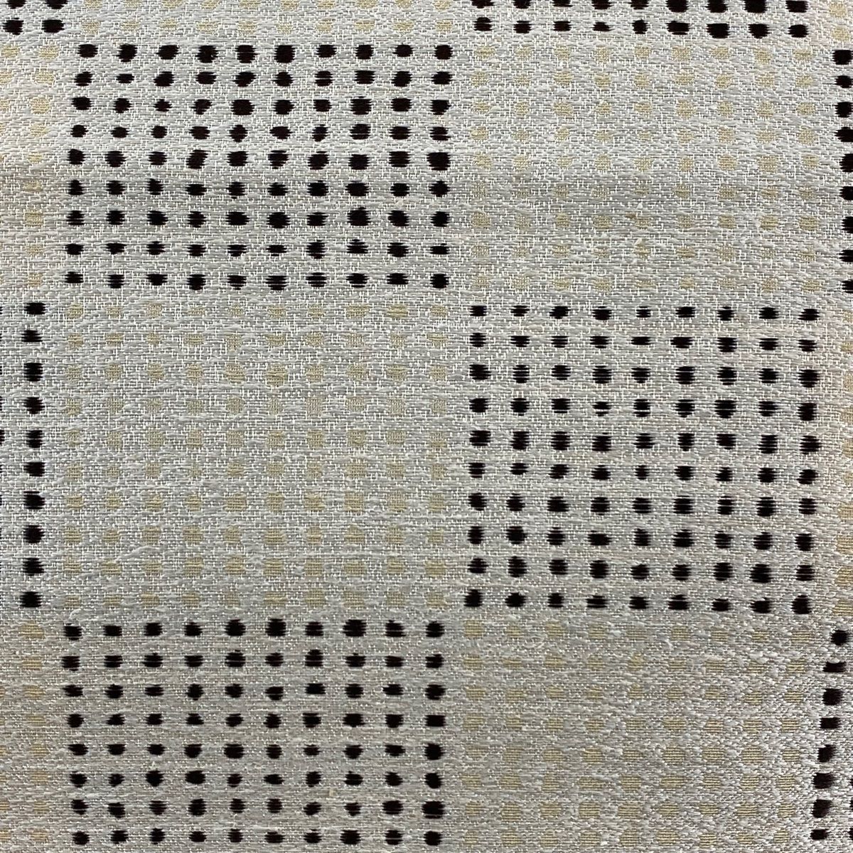 袋帯 秀品 市松 ドット クリーム 六通 正絹