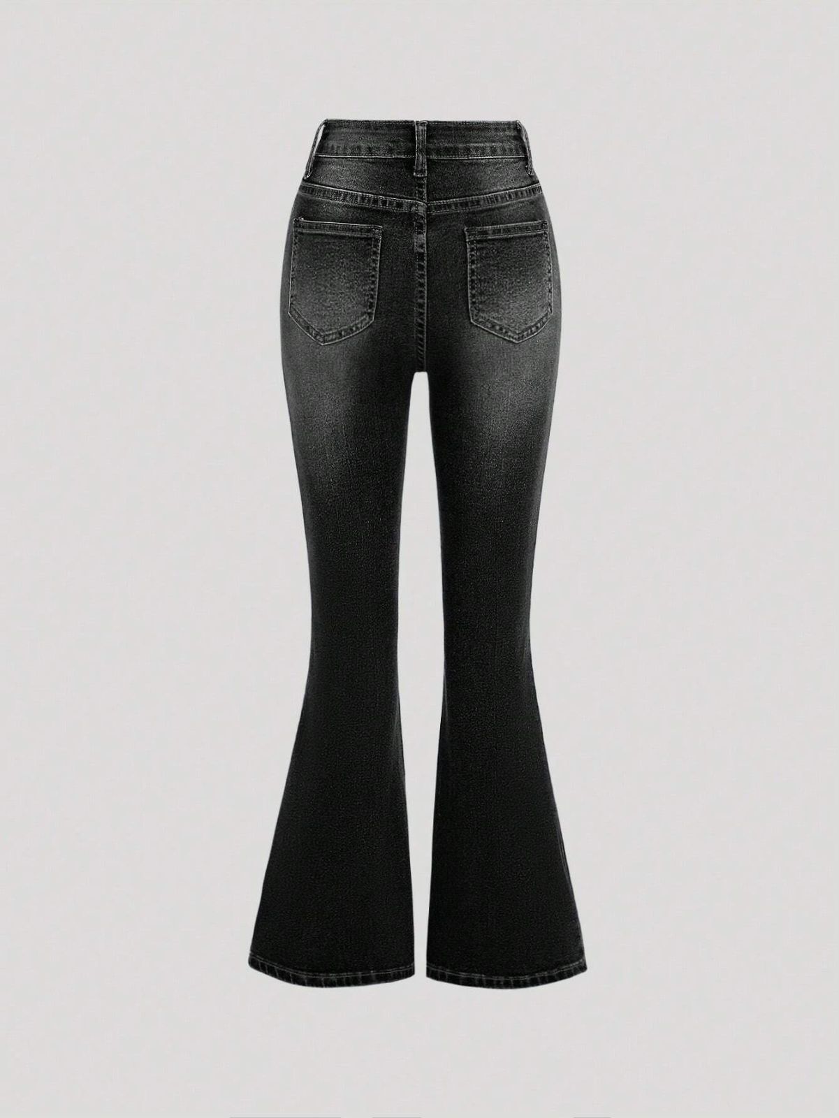 00's Vintage フレアデニム ジーンズ フェード 米国 モード y2k Vintage 2000s Y2K Women Lean Ankle Flared Denim Blue Jeans