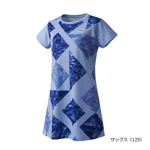 prince プリンス レディース ウィメンズ テニス ウエアー ワンピース 速乾素材 ポケット付き パデル パドル テニス バドミントン UVカット 吸汗速乾 UPF50 制電 ＦＤピンメッシュ素材 サックス WF4410-125