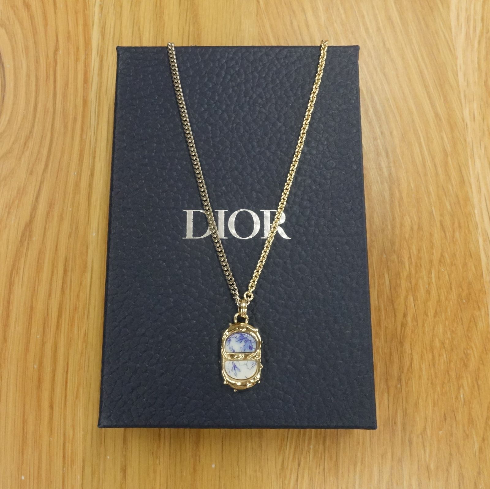 Dior ディオール メンズ ネックレス CD ICON チェーンリンク ブラック 