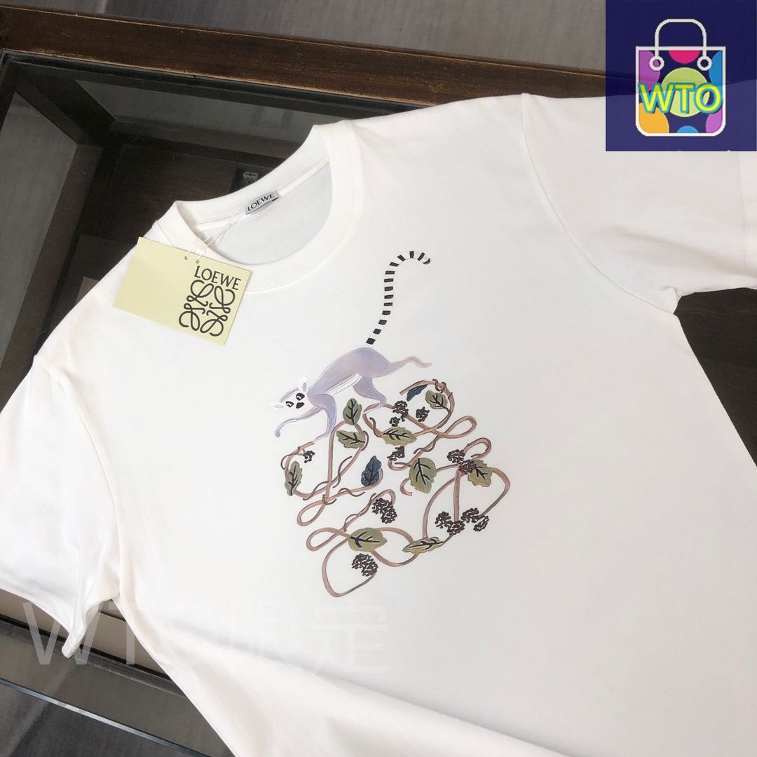 LOEWE ロゴプリント Tシャツ ホワイト LOEWE(ロエベ) 25SSCRAFTED WORLD展示会限定ロゴプリントTシャツ