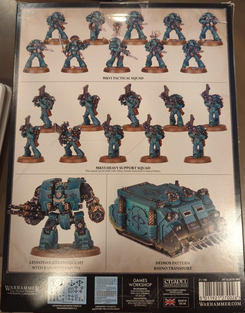 GAMES WORKSHOP WARHAMMER THE HORUS HERESY LEGIONES ASTARTES COMBAT FORCE