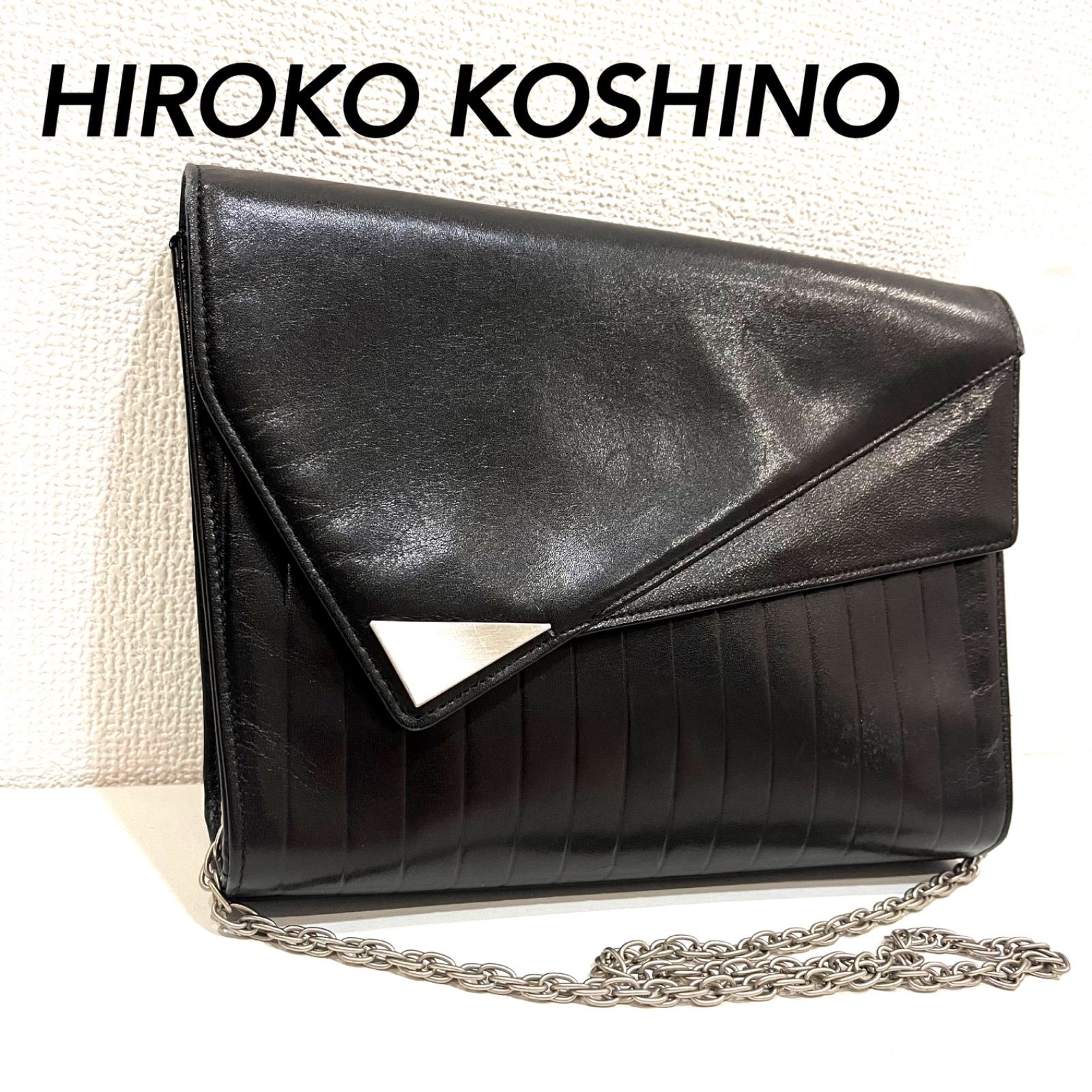 9,476円HIROKO KOSHINO ヒロココシノ クラッチ チェーンショルダーバッグ