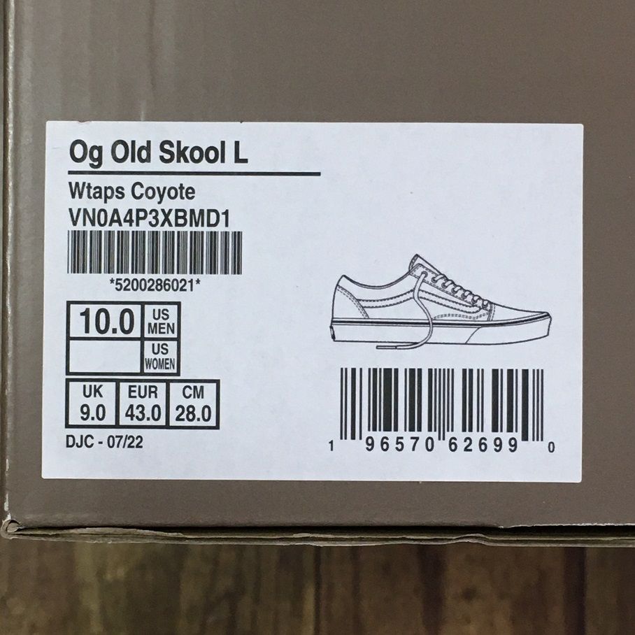 VANS × WTAPS OG OLD SKOOL L バンズ ダブルタップス オールドスクール