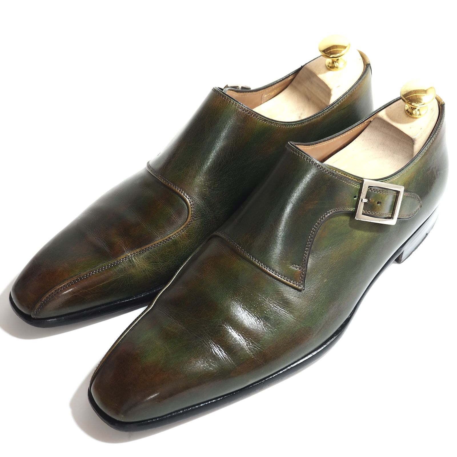 良品 マグナーニ MAGNANNI スペイン製 シングルモンク レザー