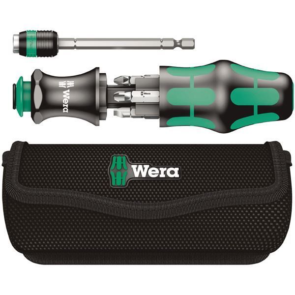 WERA ヴェラ 7点組 1|4HEX ビット収納型 ドライバー ビットセット ポーチ付 051024 工具 ツール DIY 作業工具 道具