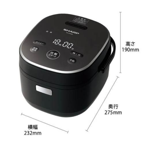 シャープ ジャー炊飯器 KS-CF05B-B ブラック系 0.5 3合炊き