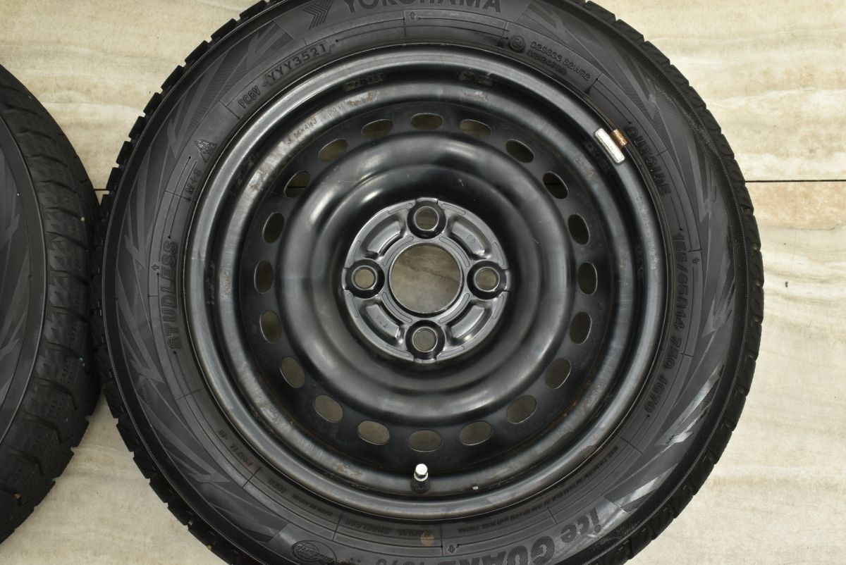 スタッドレス ホンダ N-BOX 純正 14in 4.5J 40 PCD100 ヨコハマ アイスガード iG70 155 65R14 N-ONE N-WGN 流用 ノーマル戻し 可 FFCRYSTALESIA_COM
