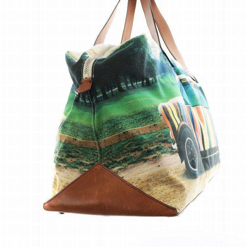 ポールスミス PAUL SMITH ボストンバッグ キャンバス レザー ミニ