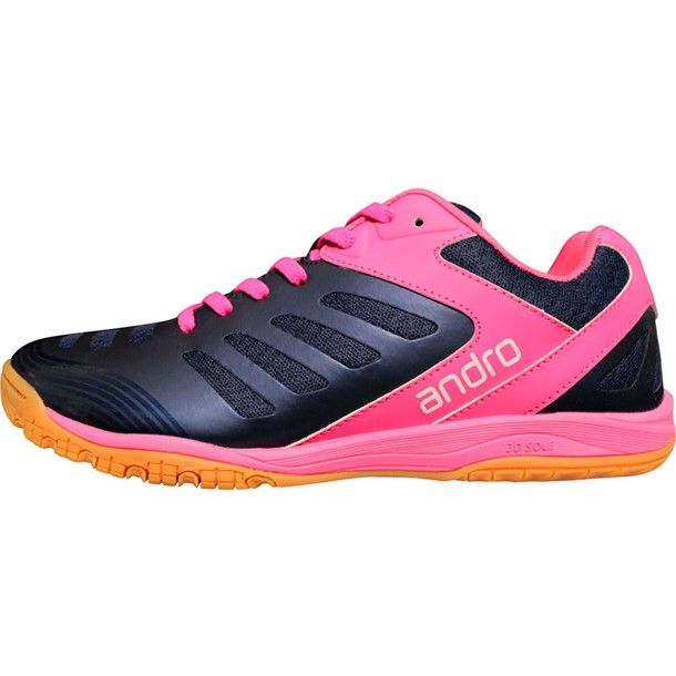 アンドロ andro クロスステップネイビー ピンク 卓球シューズ 25.5 cm
