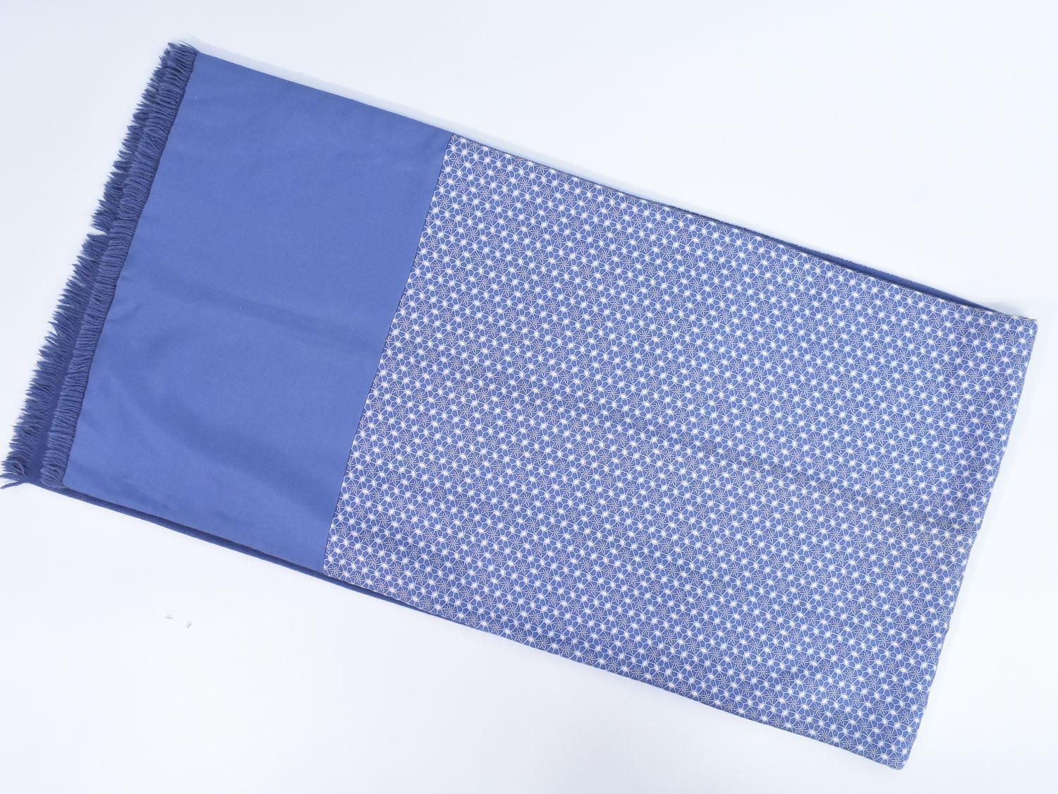 本物 エルメス HERMES シルク アンゴラ マフラー ブルー 服飾小物 中古  