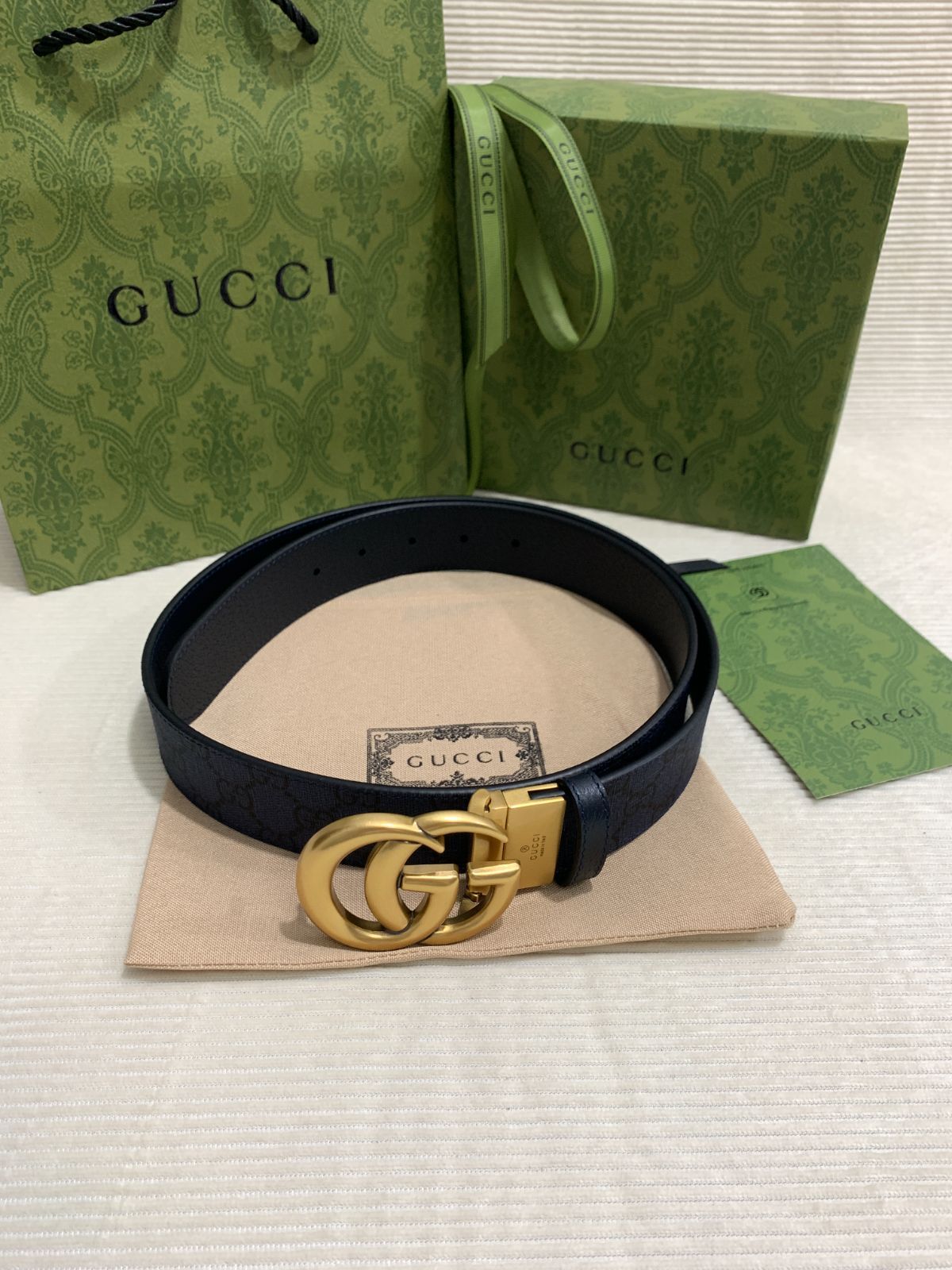 国内全数検品GUCCI　ダブルG ベルト　メンズ 小物