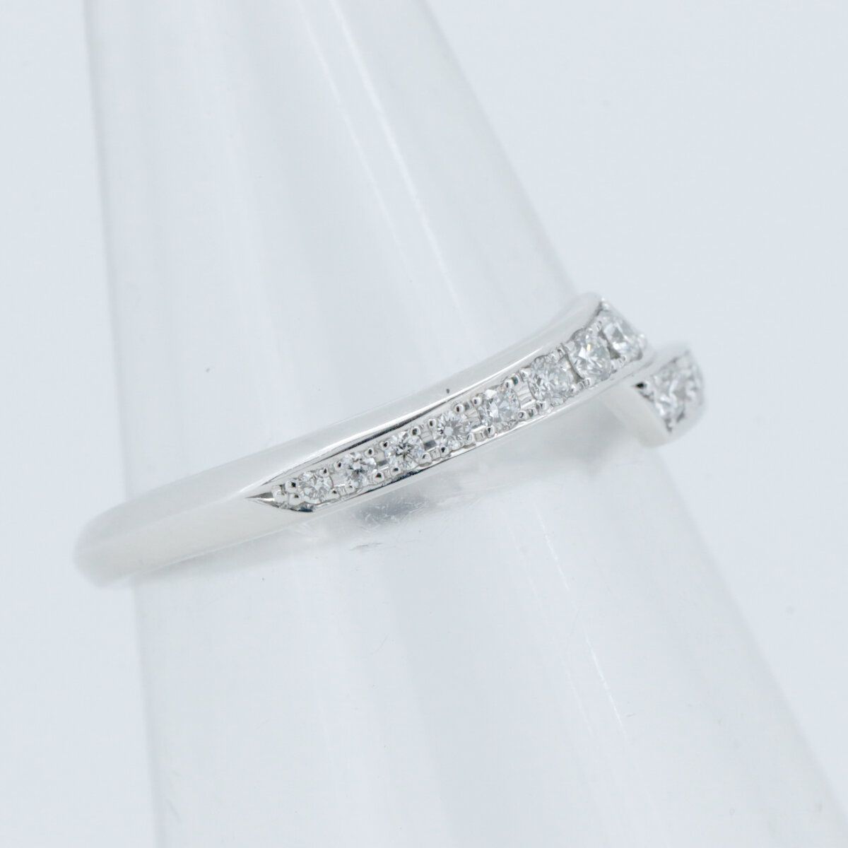 ニワカ 綾 AYA ダイヤモンド リング 指輪 8.5号 K18WG(18金 ホワイト  